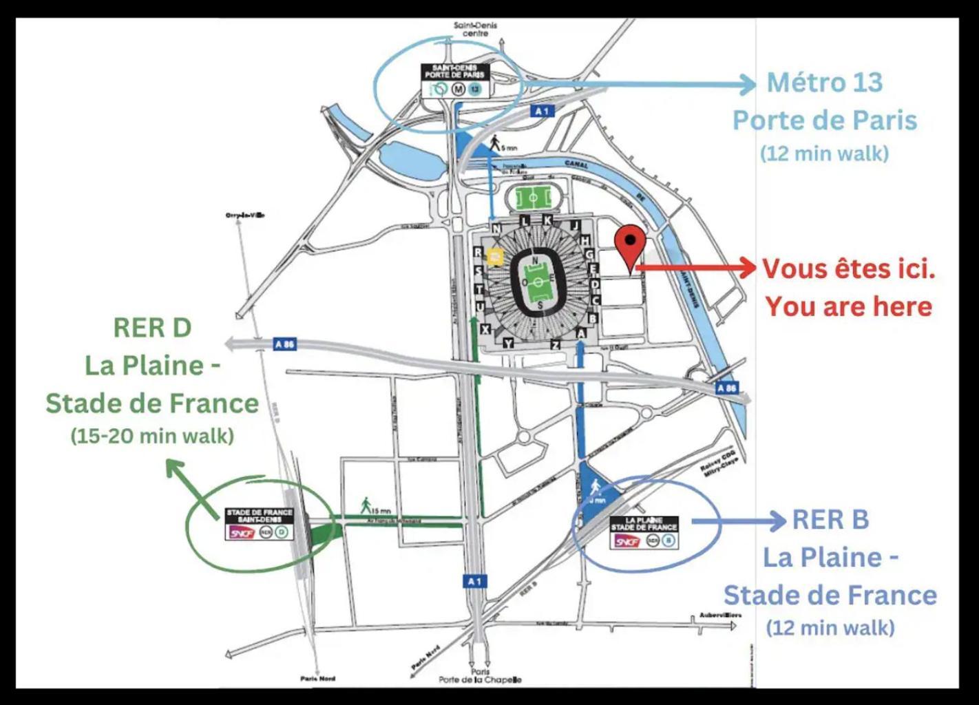 F2 Paris 10Eme Gare Du Nord - Stade De France - Parking Сен-Дені Екстер'єр фото